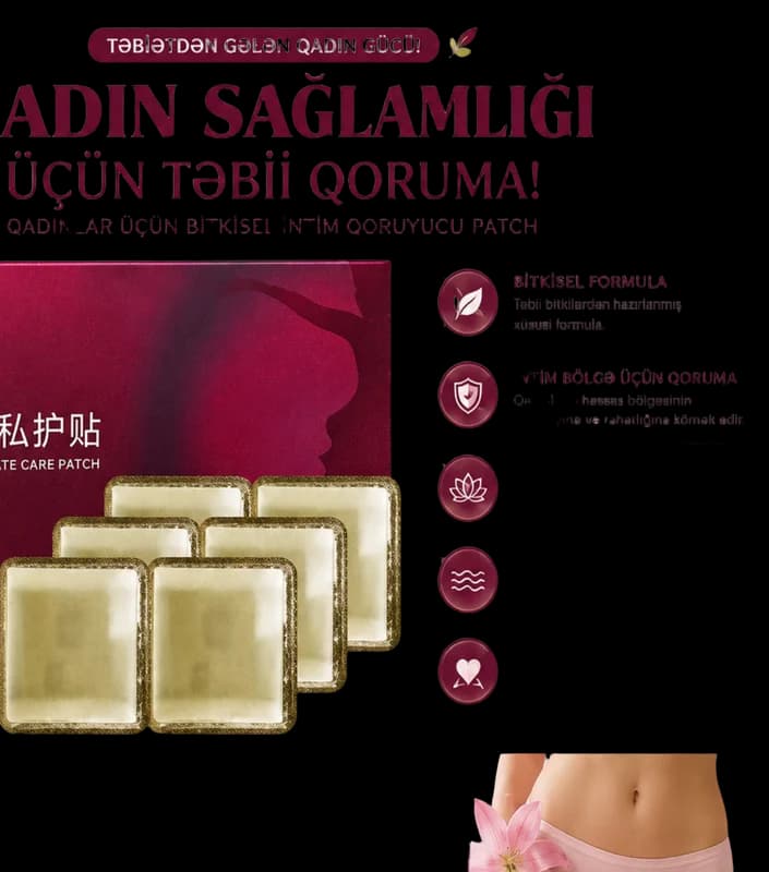 Qadinlar üçün bitkisel intim qoruyucu patch